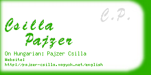 csilla pajzer business card